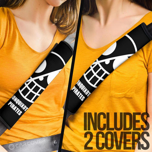 Donquixote Pirates Flag Seat Belt Covers Custom One Piece Anime Car Accessories - Gearcarcover - 2