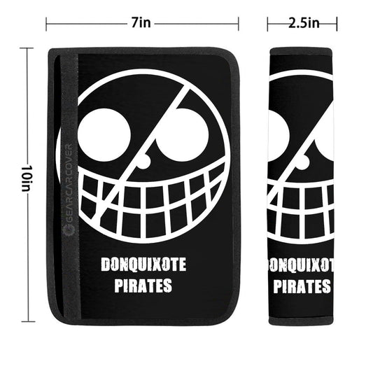 Donquixote Pirates Flag Seat Belt Covers Custom One Piece Anime Car Accessories - Gearcarcover - 1