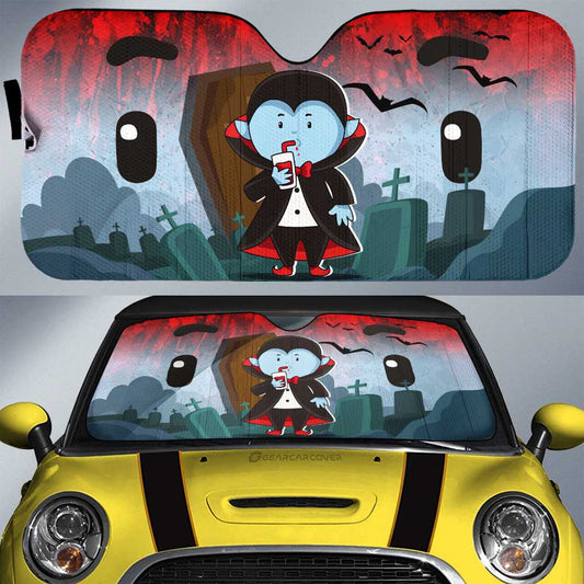 Dracula Car Sunshade Custom Halloween Characters Car Interior Accessories - Gearcarcover - 1