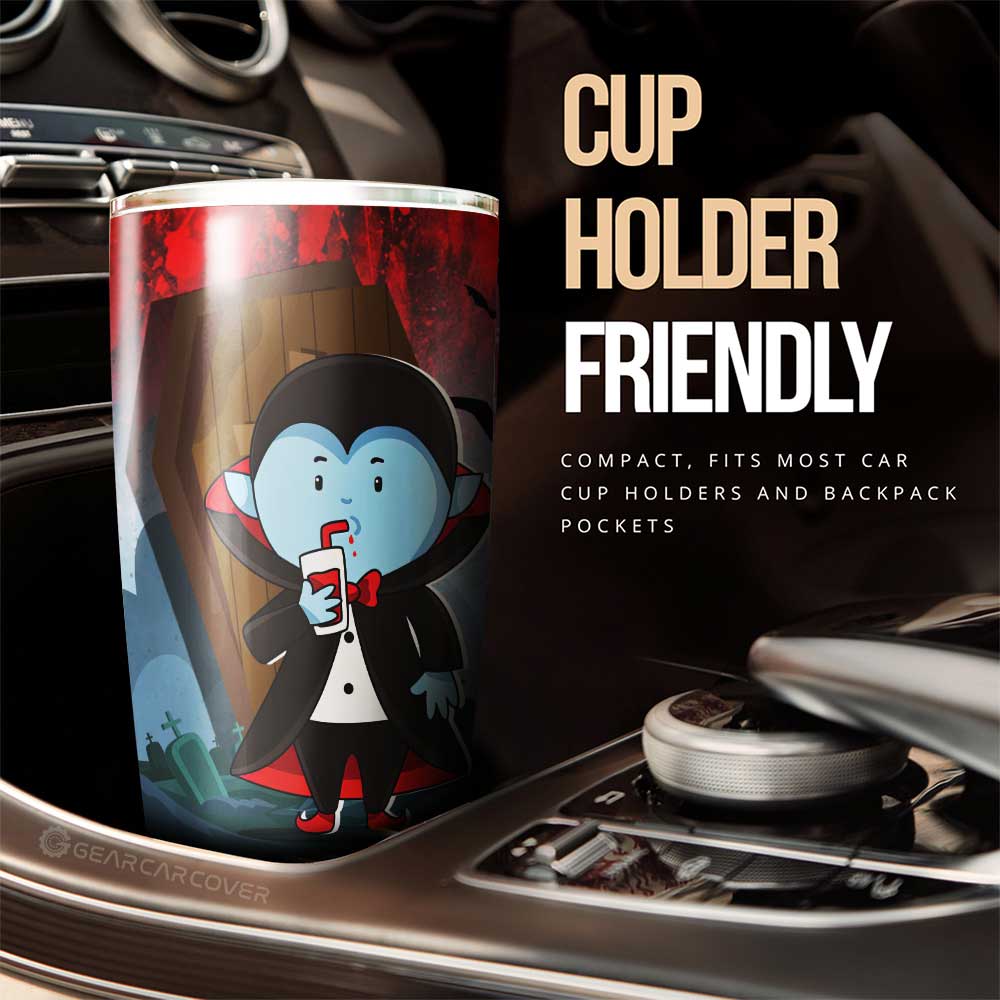 Dracula Tumbler Cup Custom Halloween Characters Car Interior Accessories - Gearcarcover - 2