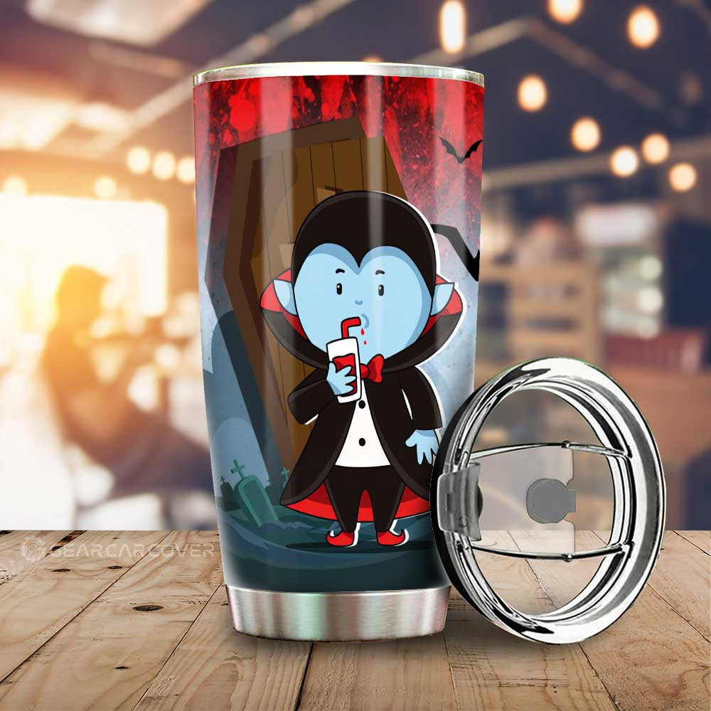 Dracula Tumbler Cup Custom Halloween Characters Car Interior Accessories - Gearcarcover - 1