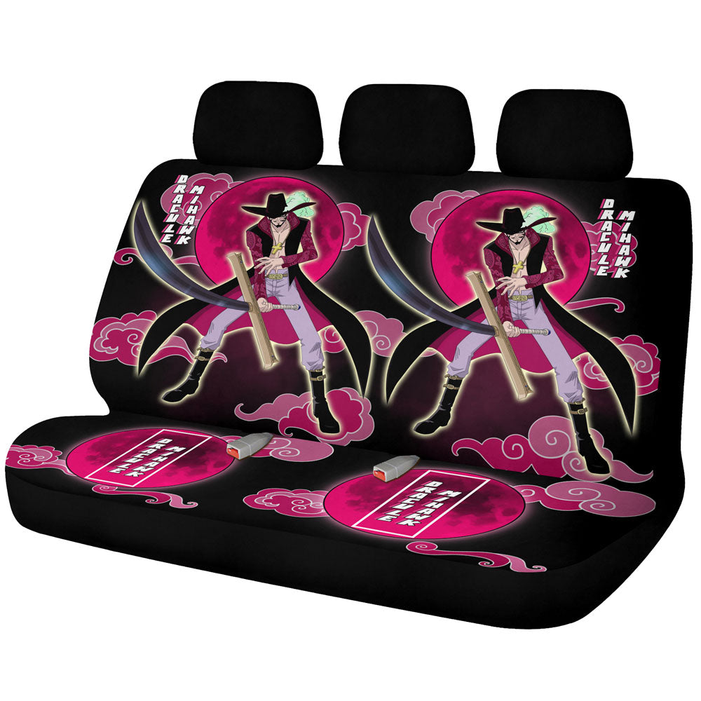 Dracule Mihawk Car Back Seat Covers Custom One Piece Anime Car Accessories - Gearcarcover - 1