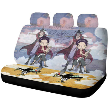 Dracule Mihawk Car Back Seat Covers Custom One Piece Map Anime Car Accessories - Gearcarcover - 1