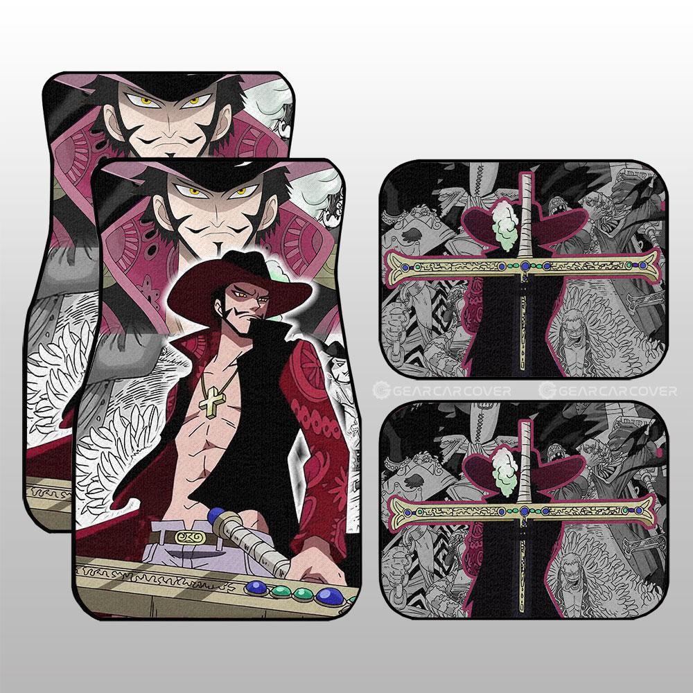 Dracule Mihawk Car Floor Mats Custom Anime One Piece Car Accessories - Gearcarcover - 1