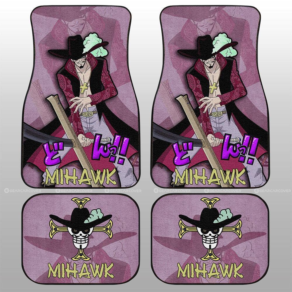 Dracule Mihawk Car Floor Mats Custom One Piece Anime Car Accessories - Gearcarcover - 1