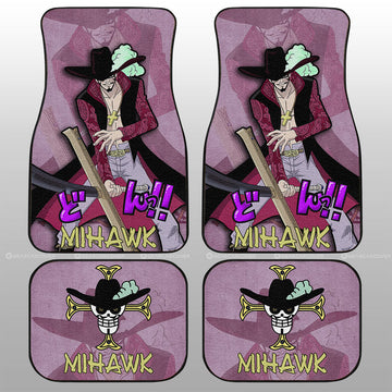 Dracule Mihawk Car Floor Mats Custom One Piece Anime Car Accessories - Gearcarcover - 1