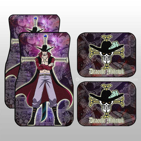 Dracule Mihawk Car Floor Mats Custom One Piece Anime Car Accessories Manga Galaxy Style - Gearcarcover - 1