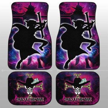 Dracule Mihawk Car Floor Mats Custom One Piece Anime Silhouette Style - Gearcarcover - 1