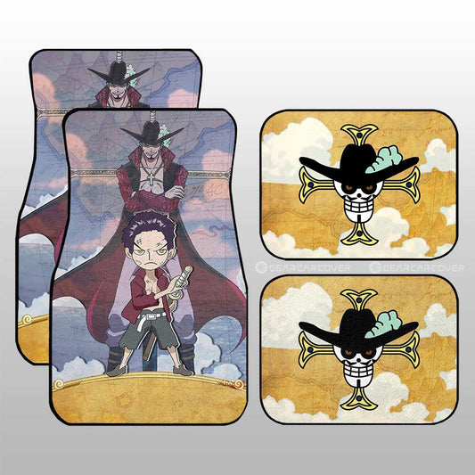 Dracule Mihawk Car Floor Mats Custom One Piece Map Car Accessories For Anime Fans - Gearcarcover - 1