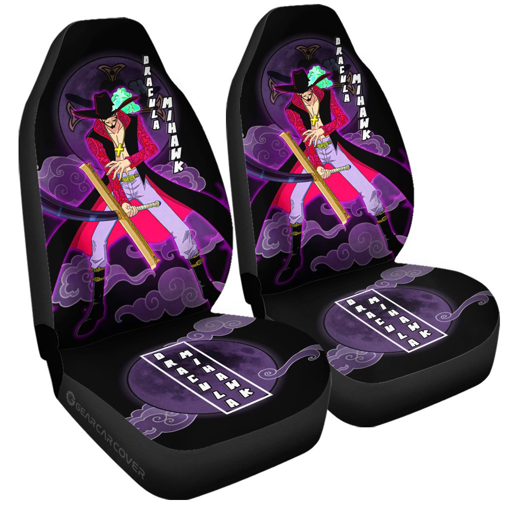 Dracule Mihawk Car Seat Covers Custom One Piece Anime Car Accessories For Anime Fans - Gearcarcover - 3