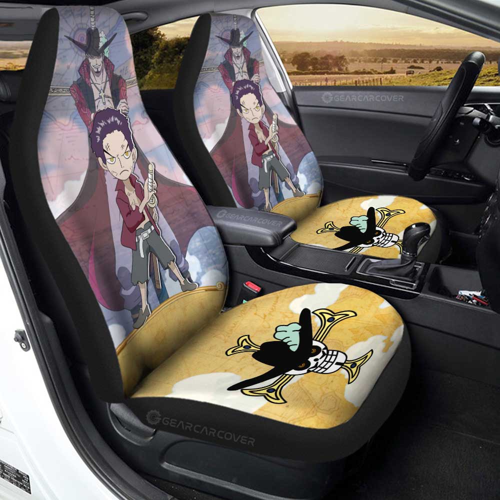 Dracule Mihawk Car Seat Covers Custom One Piece Map Car Accessories For Anime Fans - Gearcarcover - 1