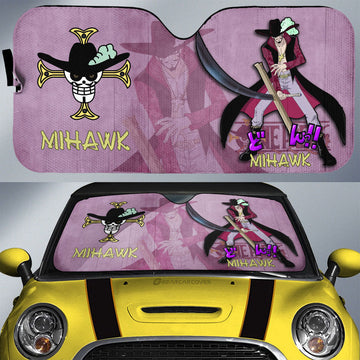 Dracule Mihawk Car Sunshade Custom One Piece Anime Car Accessories - Gearcarcover - 1