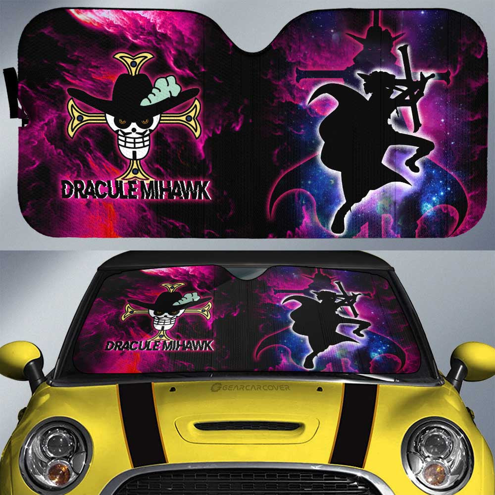 Dracule Mihawk Car Sunshade Custom One Piece Anime Silhouette Style - Gearcarcover - 1