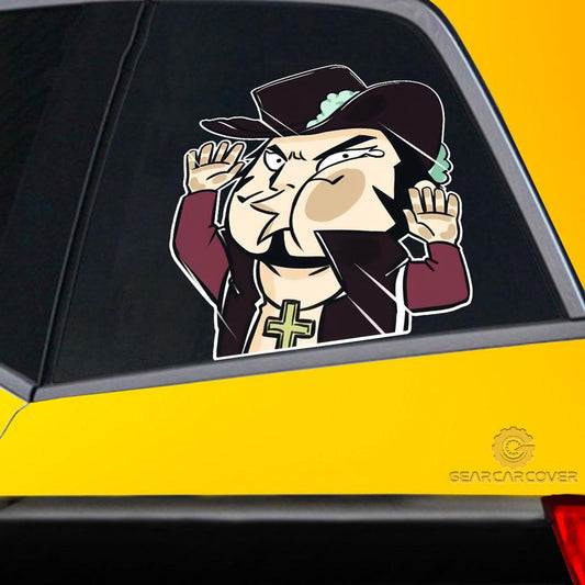 Dracule Mihawk Hitting Glass Car Sticker Custom One Piece Anime Car Accessories For Anime Fans - Gearcarcover - 2