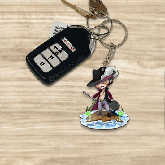 Dracule Mihawk Keychains Custom One Piece Anime Car Accessories - Gearcarcover - 1