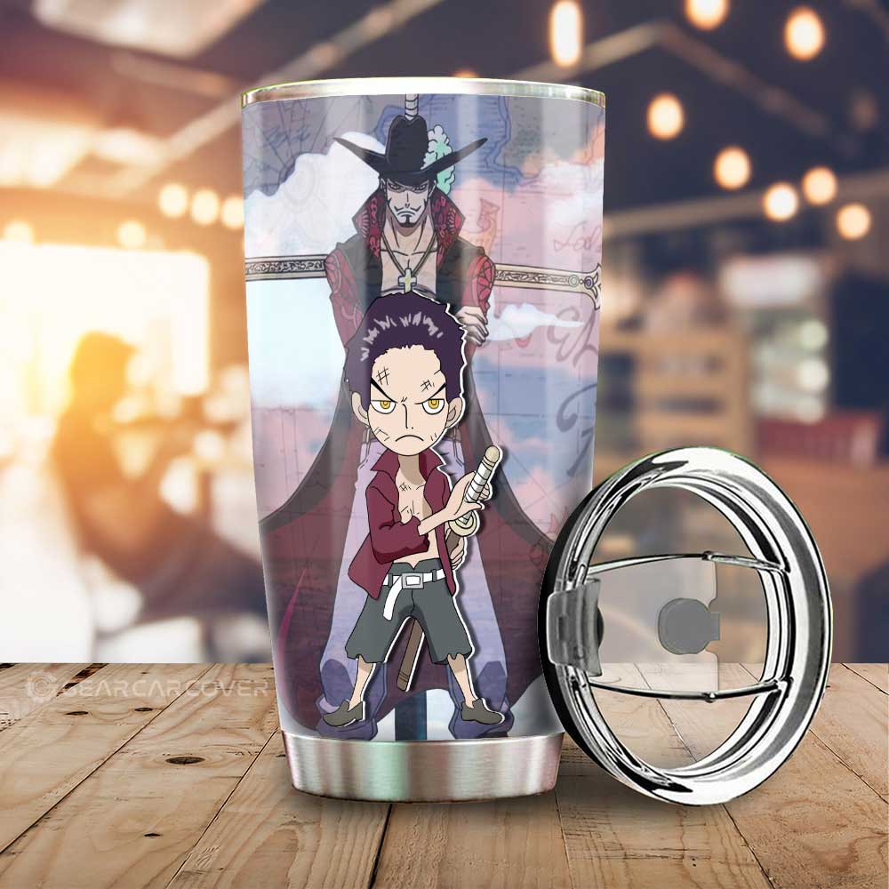 Dracule Mihawk Tumbler Cup Custom One Piece Map Car Accessories For Anime Fans - Gearcarcover - 1