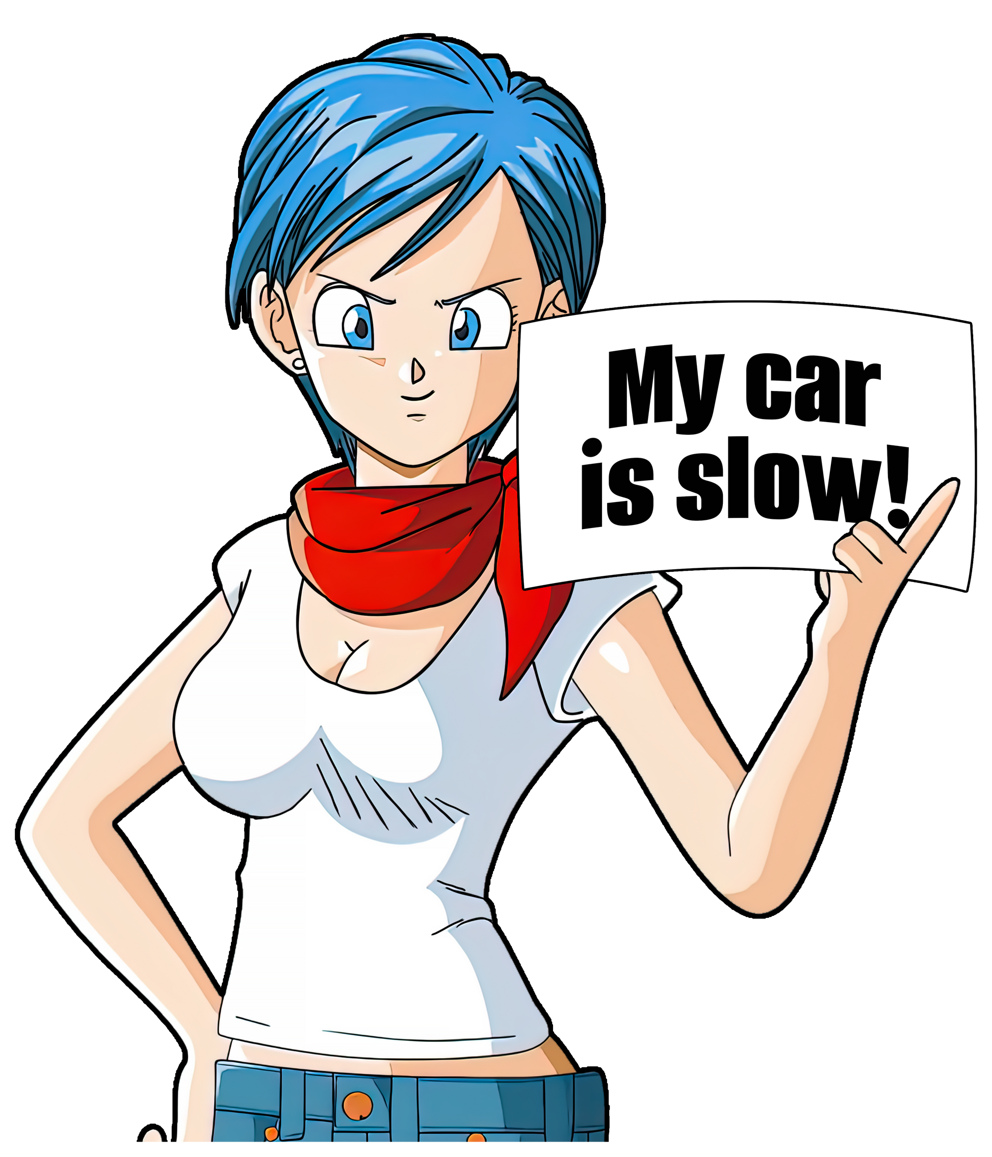 Dragon Ball Bulma Car Sticker Custom My Car Is Slow Funny - Gearcarcover - 2