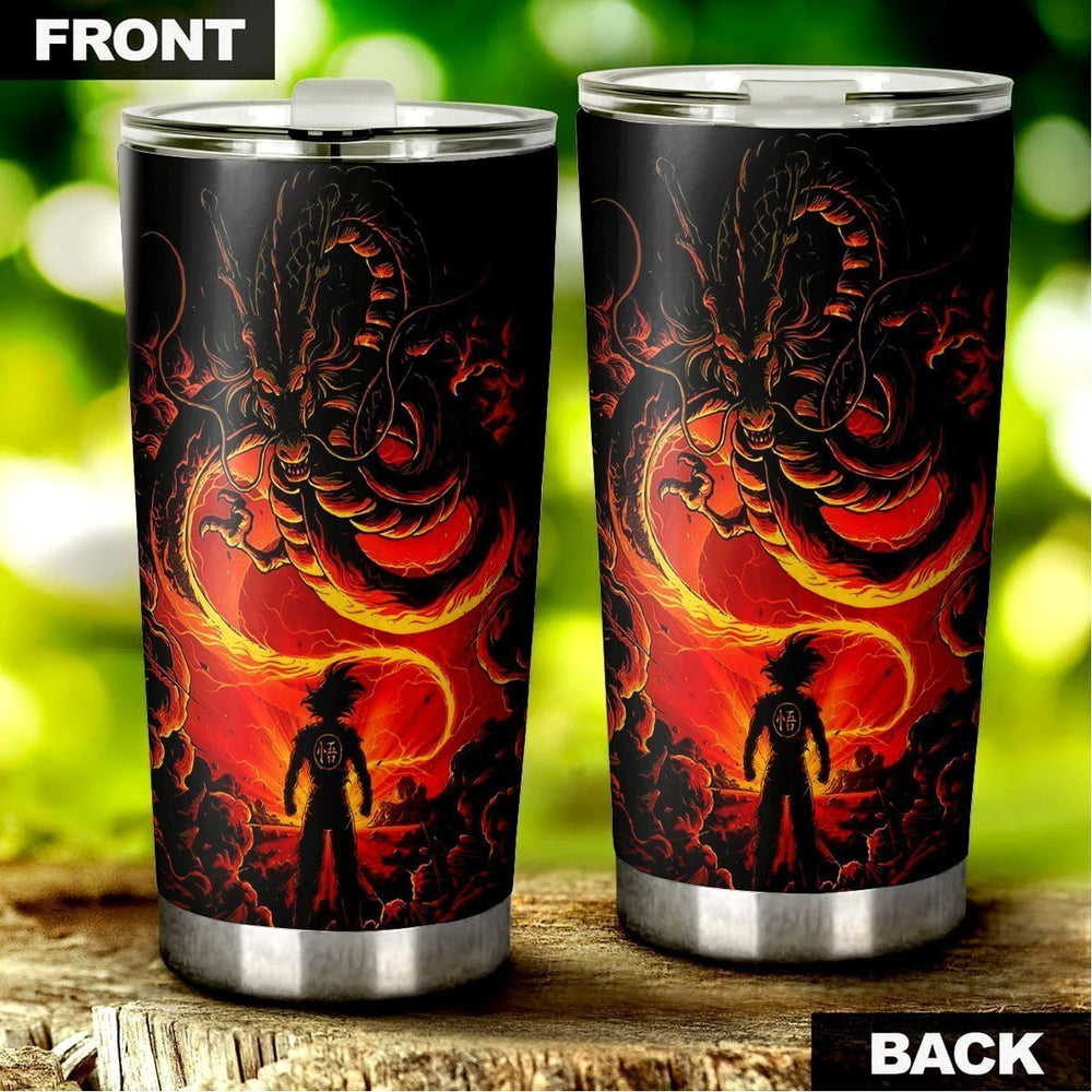 Dragon Ball Tumbler Cup Custom Goku And Shenron Anime Car Accessories - Gearcarcover - 1
