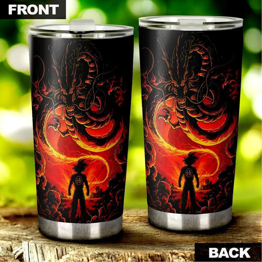 Dragon Ball Tumbler Cup Custom Goku And Shenron Anime Car Accessories - Gearcarcover - 1