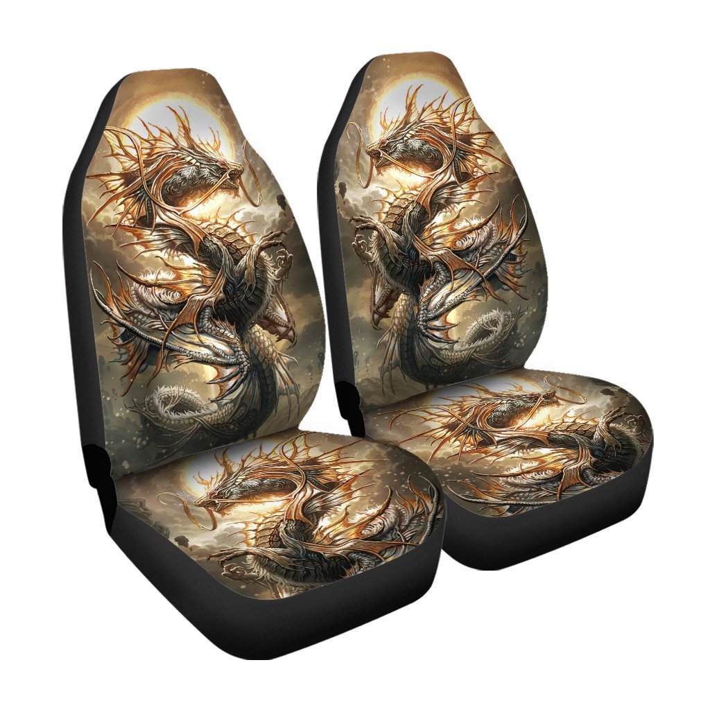 Dragon Car Seat Covers Custom Dark Fantasy Art - Gearcarcover - 3