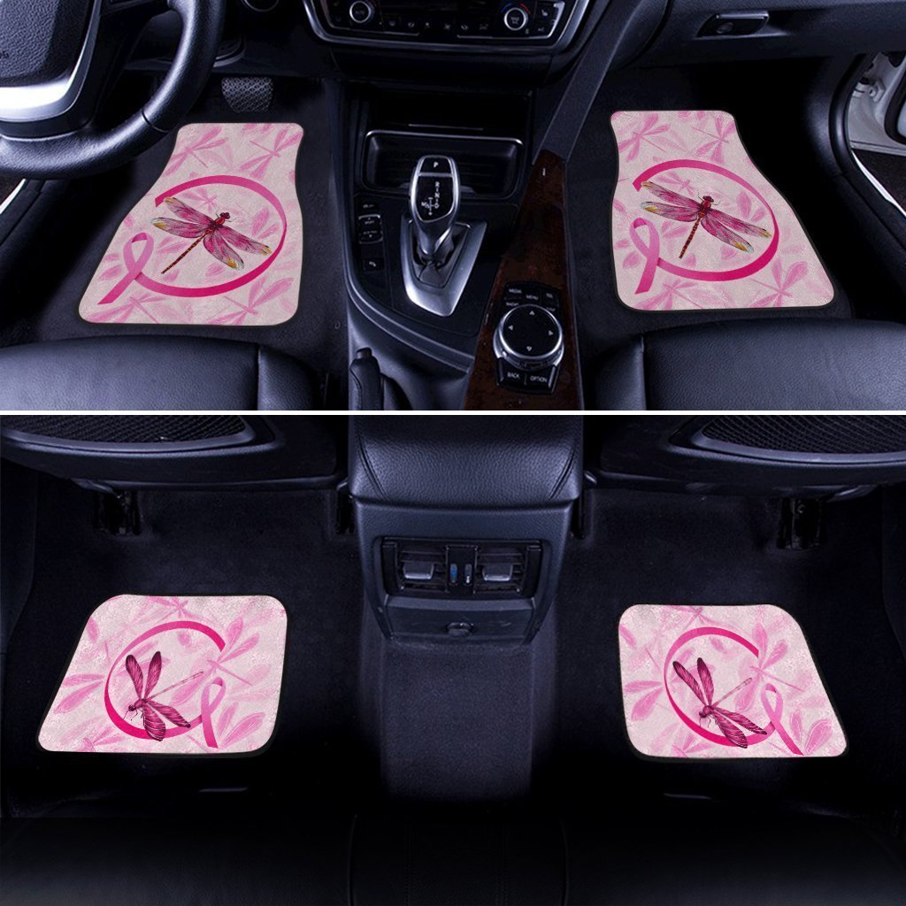 Dragonfly Car Floor Mats Custom Breast Cancer Car Accessories - Gearcarcover - 2