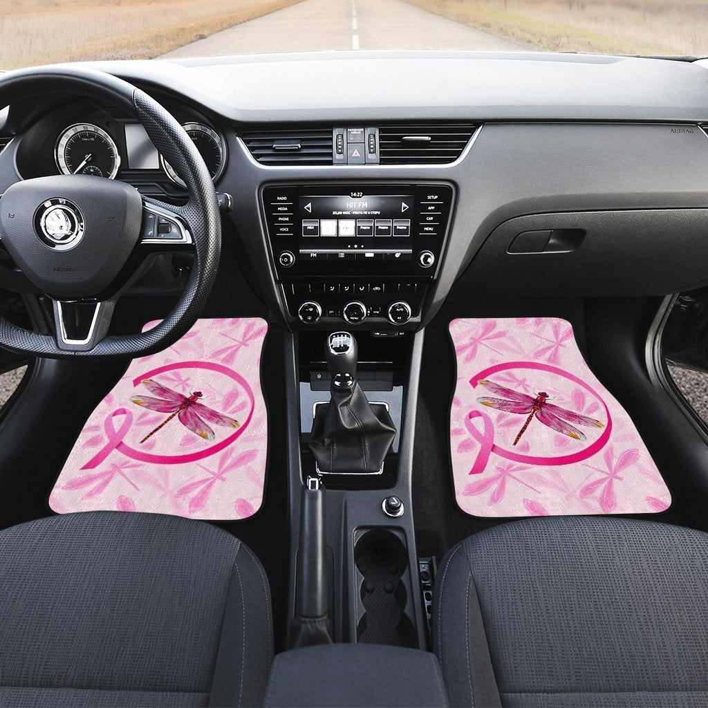 Dragonfly Car Floor Mats Custom Breast Cancer Car Accessories - Gearcarcover - 3