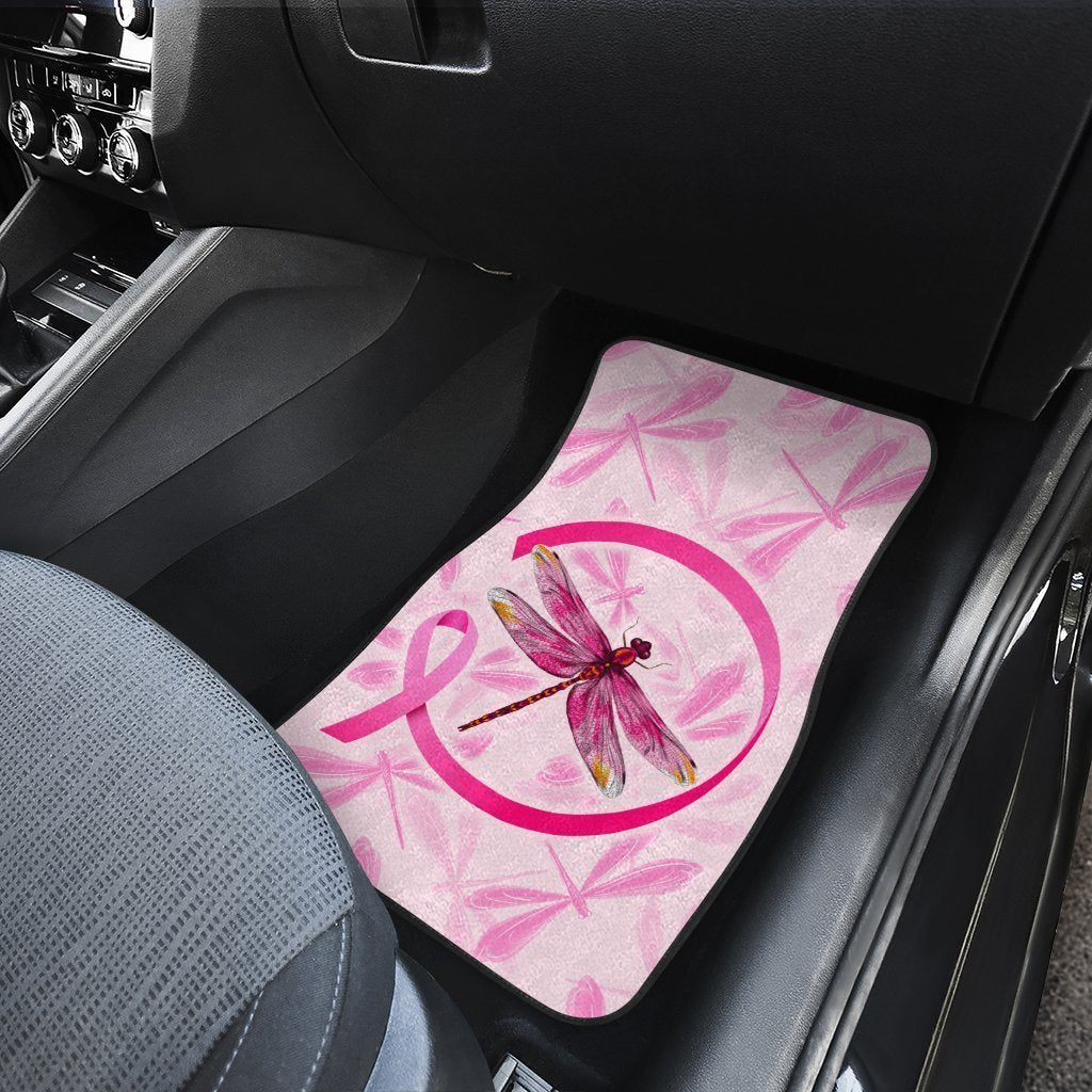 Dragonfly Car Floor Mats Custom Breast Cancer Car Accessories - Gearcarcover - 4