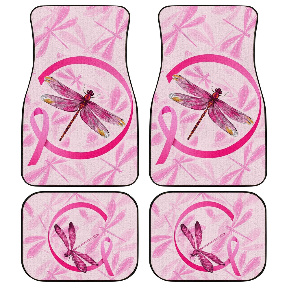 Dragonfly Car Floor Mats Custom Breast Cancer Car Accessories - Gearcarcover - 1