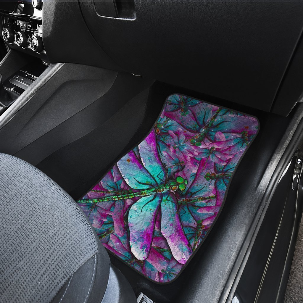 Dragonfly Car Floor Mats Custom Colorful Car Accessories Gift Idea - Gearcarcover - 4