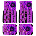 Dragonfly Car Floor Mats Custom Purple Sunflower Car Accessories - Gearcarcover - 1