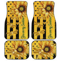 Dragonfly Car Floor Mats Custom Yellow Sunflower Car Accessories - Gearcarcover - 1