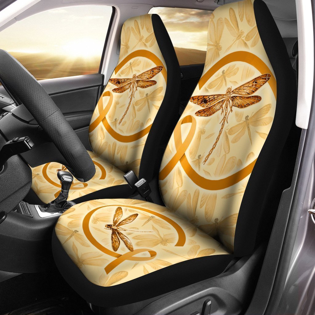 Dragonfly Car Seat Covers Custom Apprendiz Cancer Car Accessories Meaningful Gifts - Gearcarcover - 1