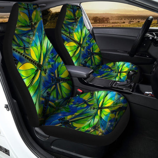 Dragonfly Car Seat Covers Custom Colorful Car Accessories - Gearcarcover - 2