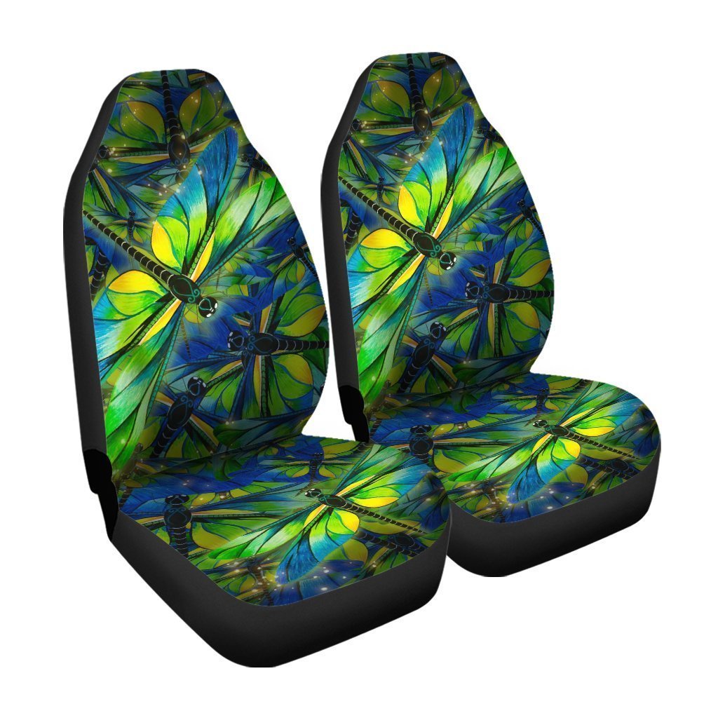 Dragonfly Car Seat Covers Custom Colorful Car Accessories - Gearcarcover - 3