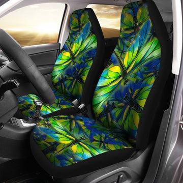 Dragonfly Car Seat Covers Custom Colorful Car Accessories - Gearcarcover - 1
