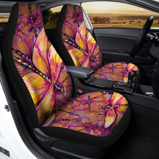 Dragonfly Car Seat Covers Custom Colorful Dragonfly Car Accessories - Gearcarcover - 2