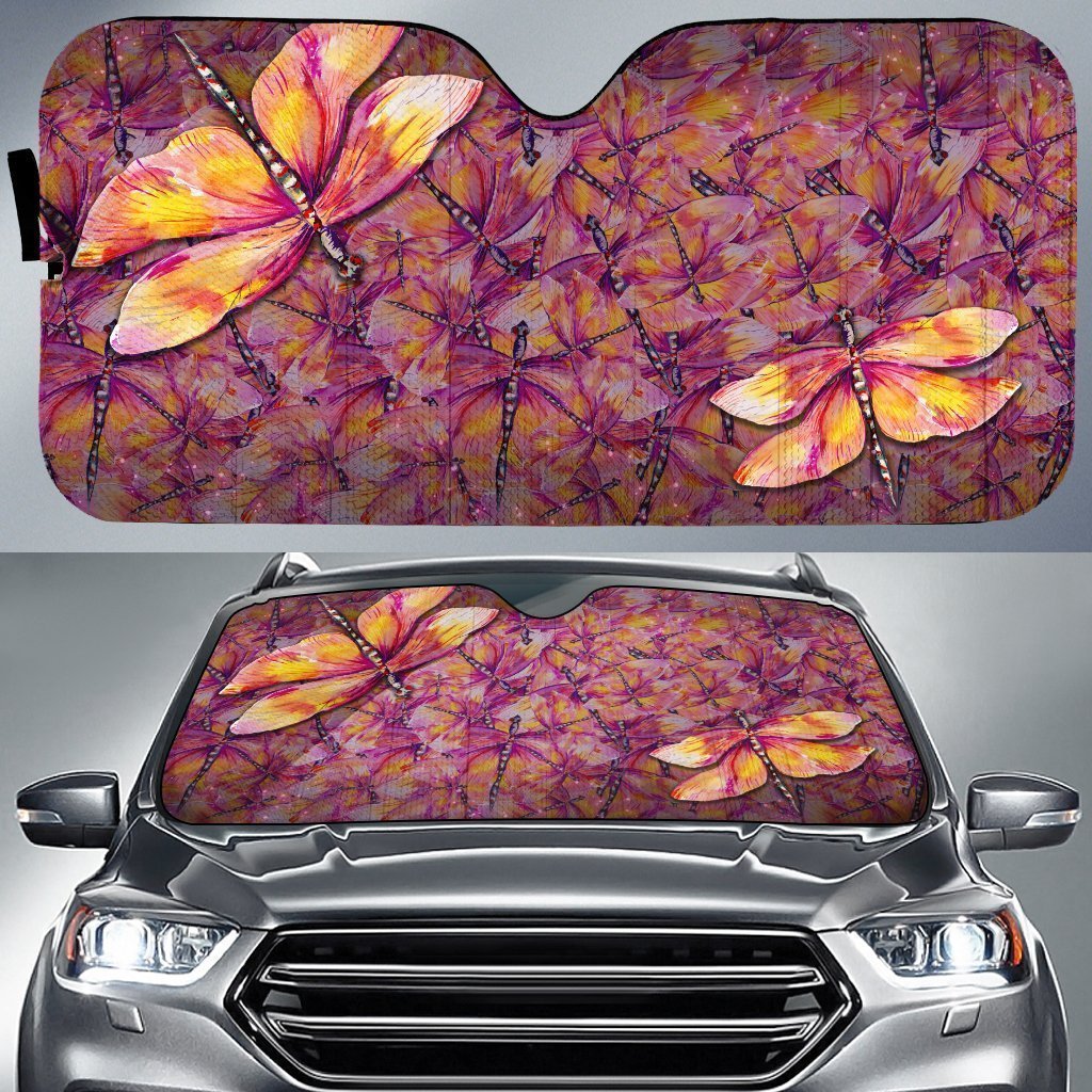 Dragonfly Car Sunshade Custom Colorful Car Accessories - Gearcarcover - 1