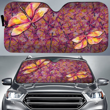 Dragonfly Car Sunshade Custom Colorful Car Accessories - Gearcarcover - 1