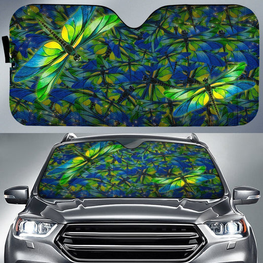 Dragonfly Car Sunshade Custom Colorful Car Accessories - Gearcarcover - 1
