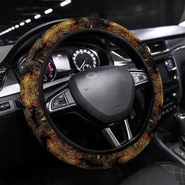 Dragonfly Steering Wheel Covers Custom Mandala Dragonfly Car Accessories - Gearcarcover - 1