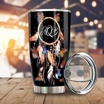 Dreamcatcher Tumbler Cup Custom Personalized Name Car Interior Accessories - Gearcarcover - 1