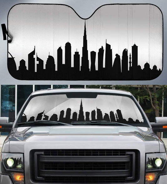 Dubai Skyline Car Sunshade Custom Car Accessories - Gearcarcover - 1