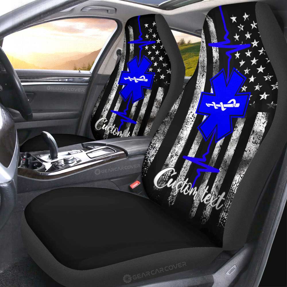 EMT Car Seat Covers Custom Personalized Name Car Accessories - Gearcarcover - 3