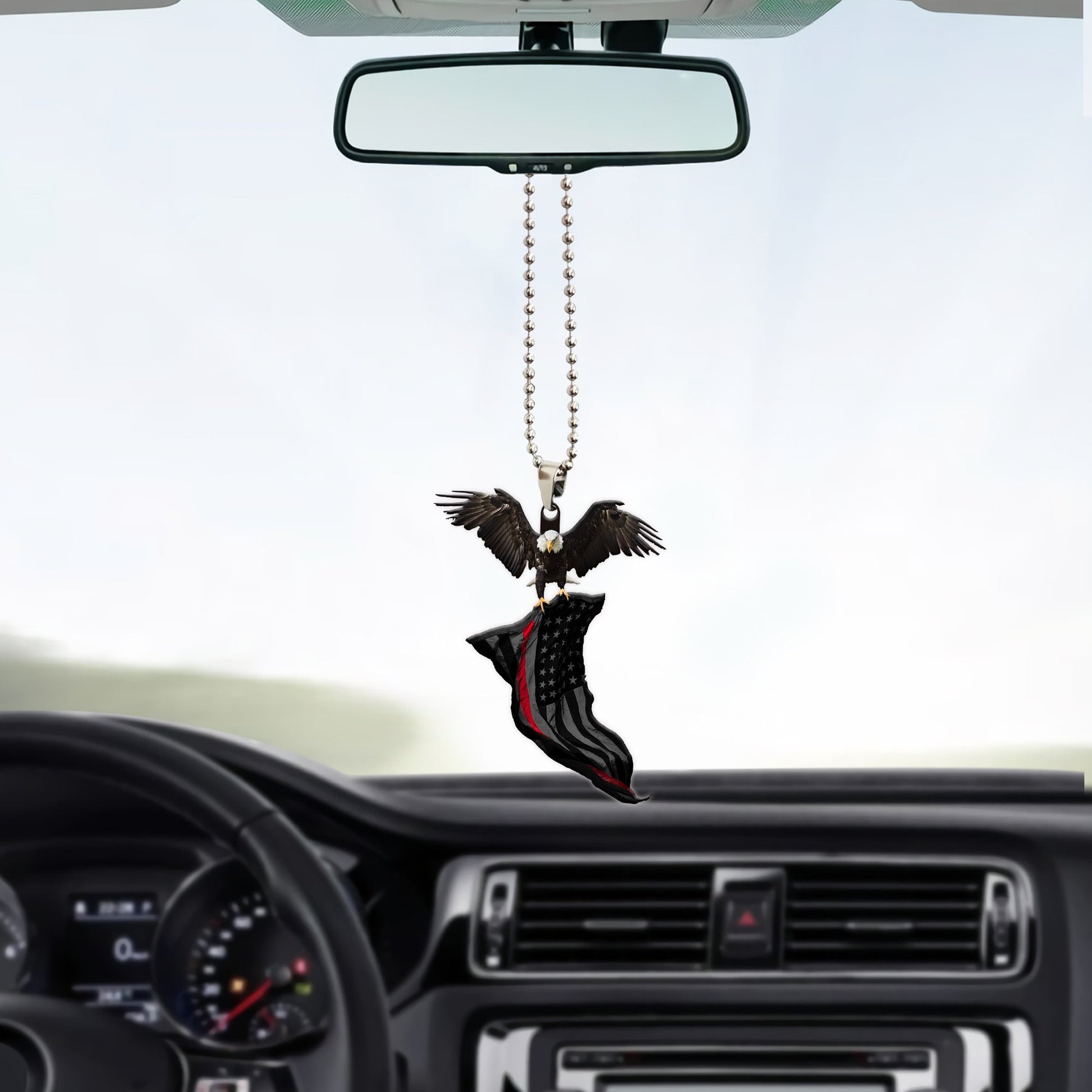 Eagle Ornament Custom American Thin Red Line Car Interior Accessories - Gearcarcover - 2