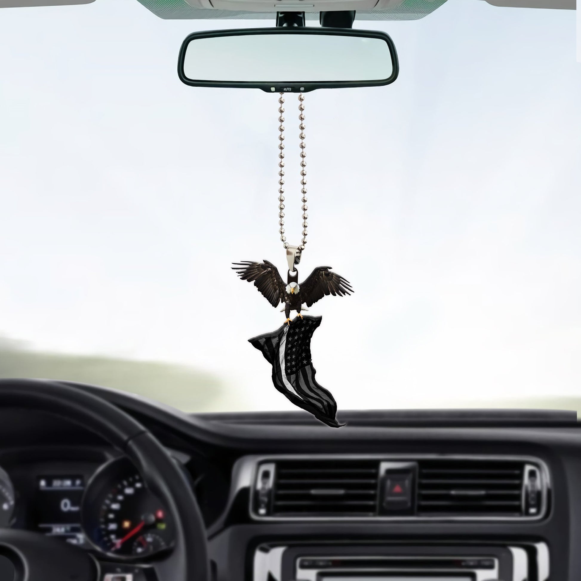 Eagle Ornament Custom The Thin White Line Flag Car Interior Accessories - Gearcarcover - 2