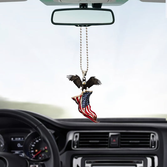 Eagle Ornament Custom US Flag Car Interior Accessories - Gearcarcover - 2