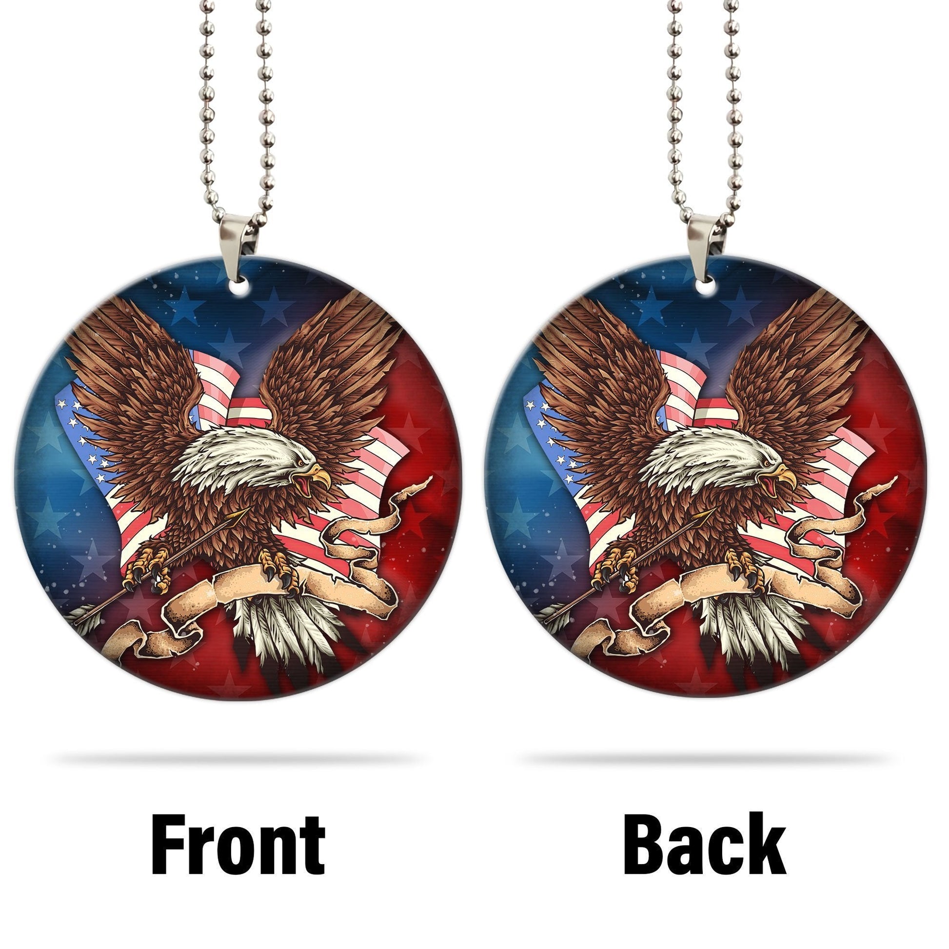 Eagle Ornament Custom US Flag Car Interior Accessories - Gearcarcover - 3