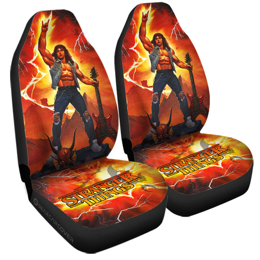 Eddie Munson Car Seat Covers Custom Stranger Things Car Accessories - Gearcarcover - 2