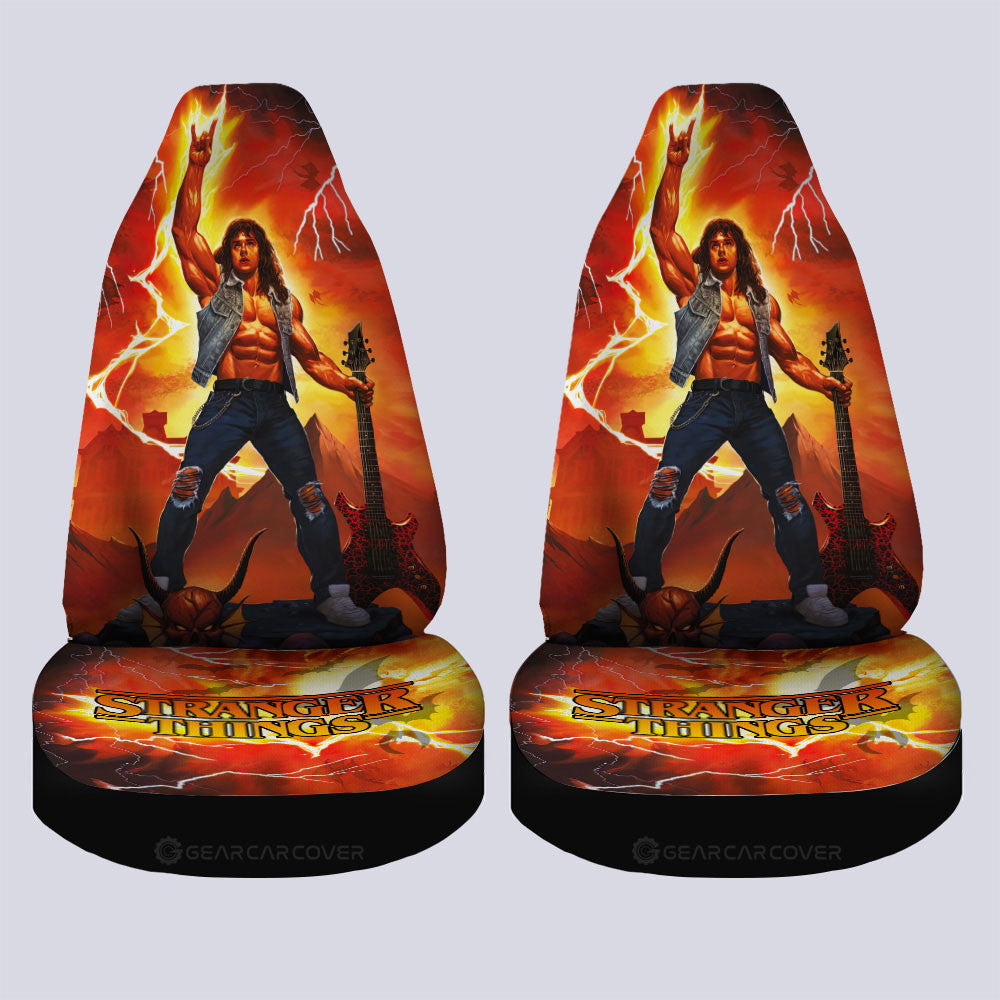 Eddie Munson Car Seat Covers Custom Stranger Things Car Accessories - Gearcarcover - 1