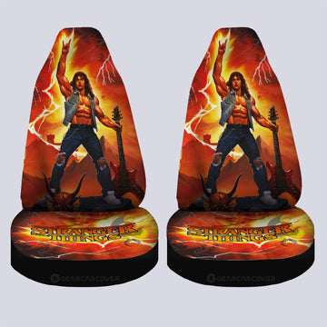 Eddie Munson Car Seat Covers Custom Stranger Things Car Accessories - Gearcarcover - 1